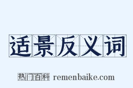 适景反义词是什么意思的图片